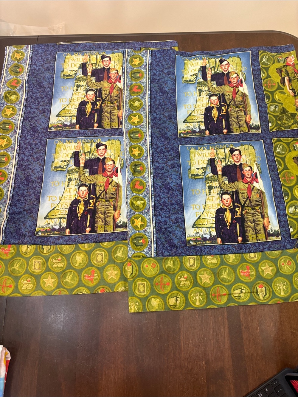 2 Vintage Boy Scouts Pillowcases Norman Rockwell